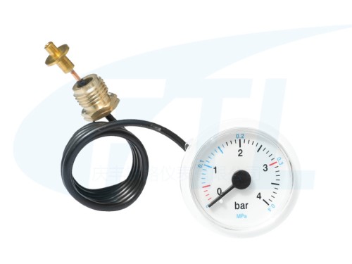 BY37 Wall mounted furnace pressure gauge - White shell